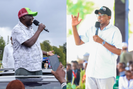 Photocollage of Rigathi Gachagua and CS Aden Duale.